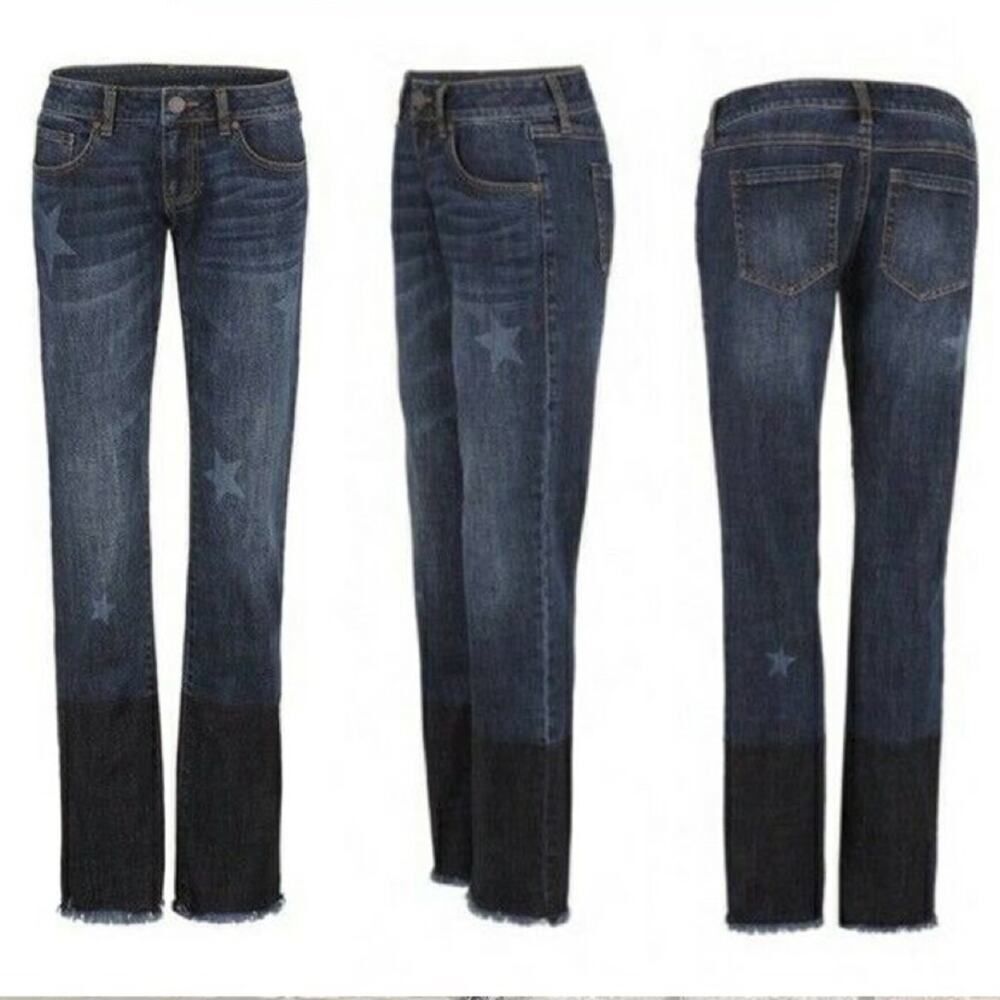 CAbi Jeans Slim Boyfriend Style 3937 Star Print Raw Hem Women's   -  Size:  2